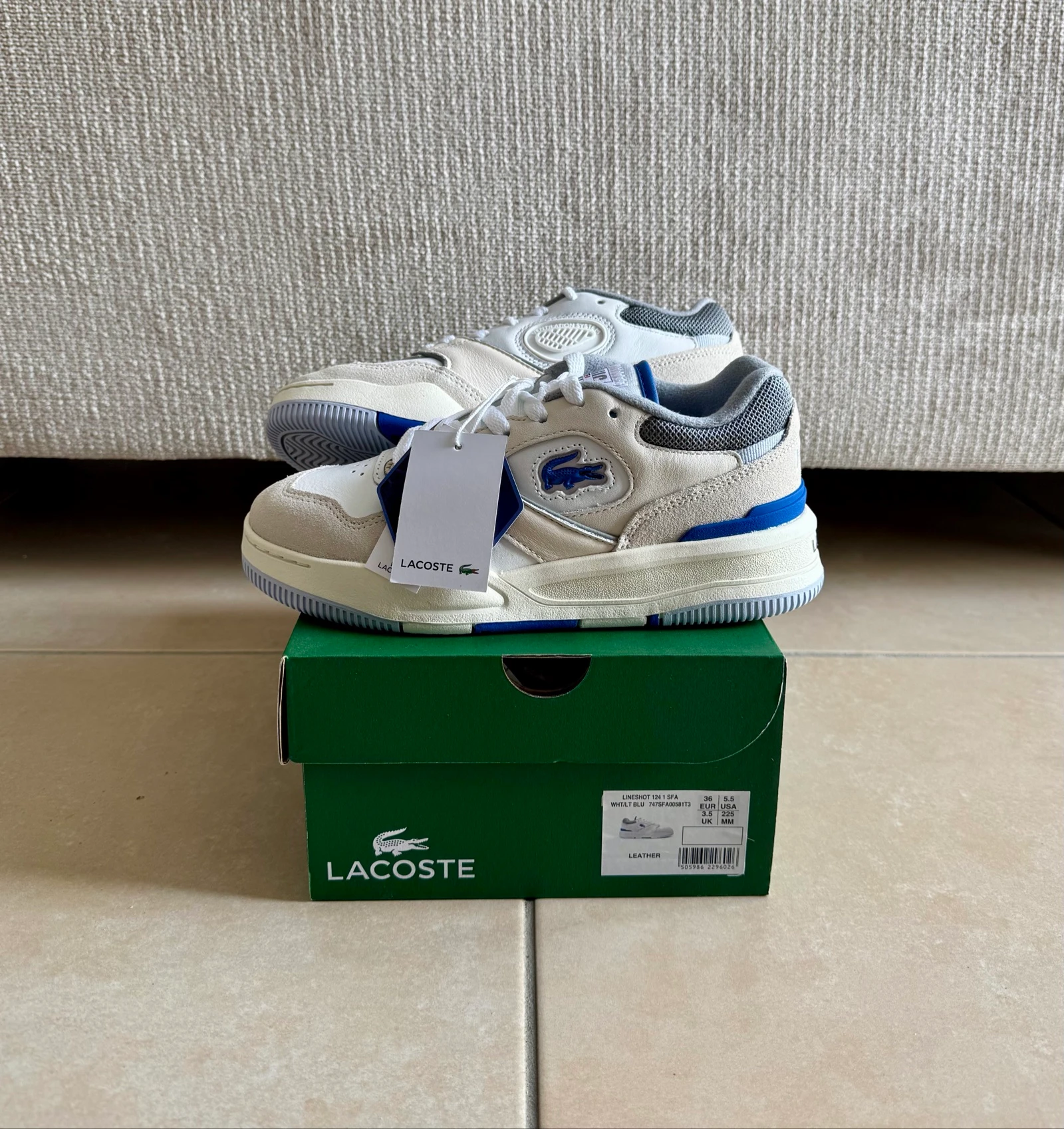 Chaussures Baskets Lacoste Lineshot 124 1 SFA authentiques neufs pointure 36